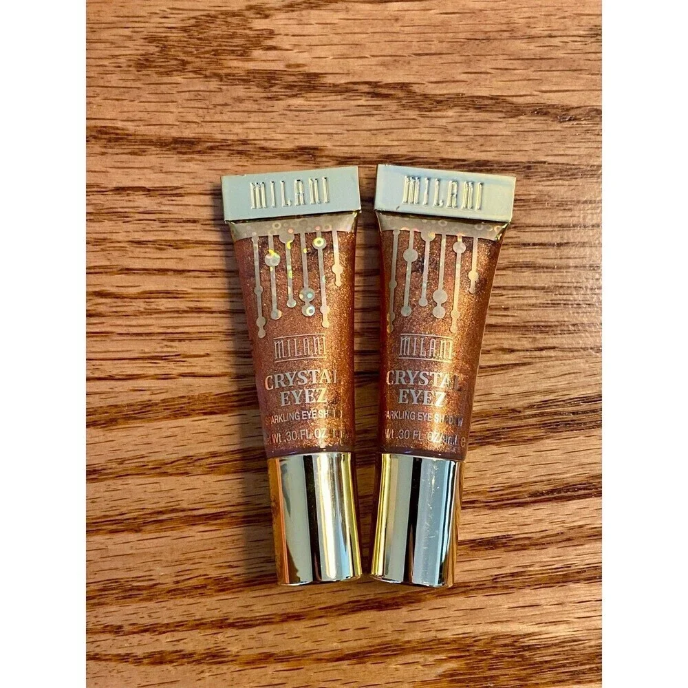 (3) Milani Crystal-Eyez Sparkling Eyeshadow GLAMOROUSLY GLITTERING Rosy Bronze